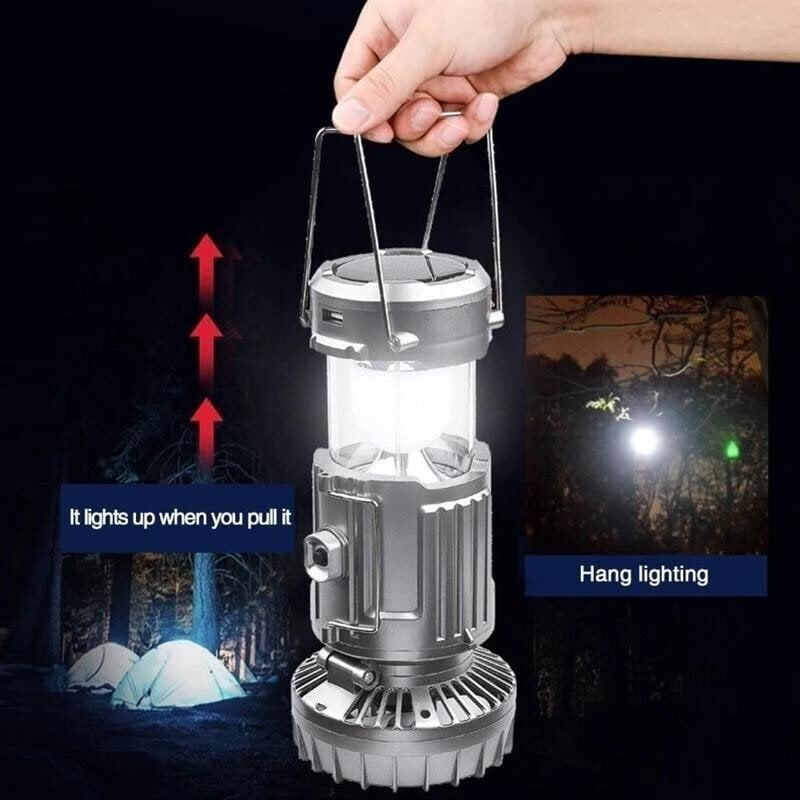 ๐ฅ6 in 1 Portable Outdoor LED Camping Lantern With Fan