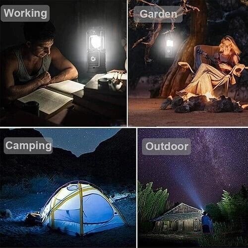 ๐ฅ6 in 1 Portable Outdoor LED Camping Lantern With Fan