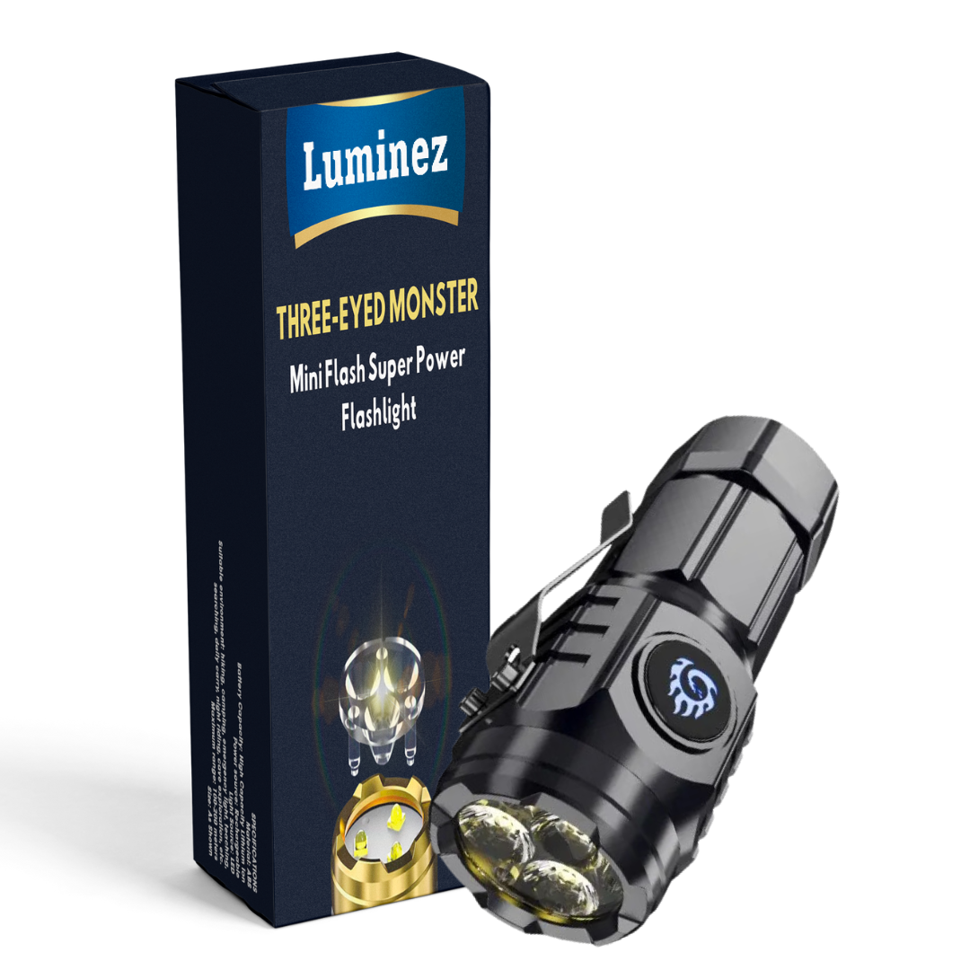 Luminez Three-Eyed Monster Mini Flash Super Power Flashlight ⚡