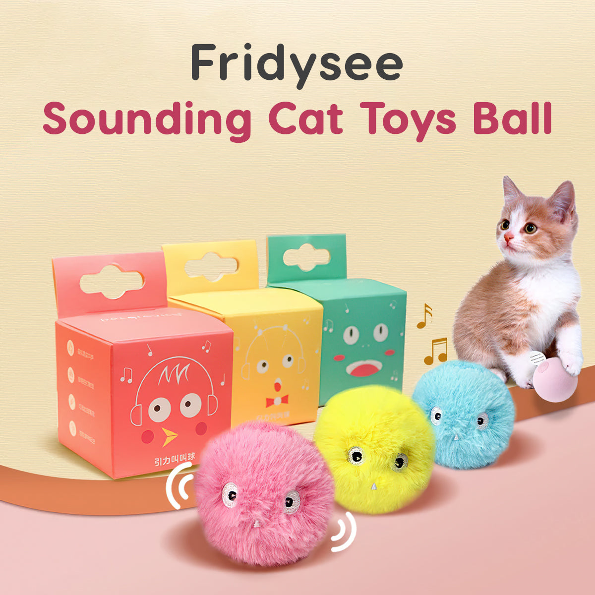 Fridysee Sounding Cat Toys Ball - Smart Interactive Ball Toy For Pet 🐾