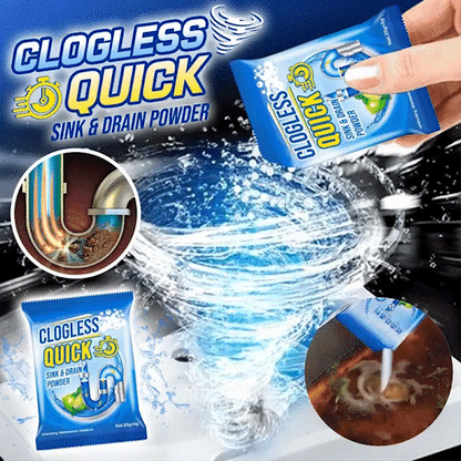 Clogless Quick Sink and Drain Powder